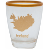 Shot glass Iceland map in gold color