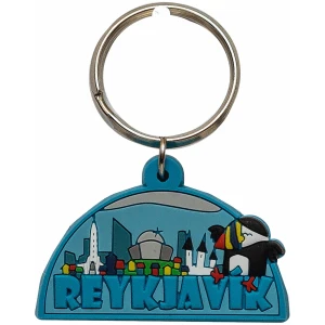 Keyring rubber puffin Reykjavík