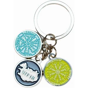 Keyring Icelandic map Helm of Ave Roadmap