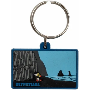 Keyring rubber puffin Reynisfjara
