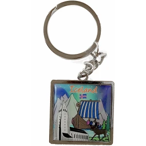 Keyring Iceland Hallgrímskirkja vikingship