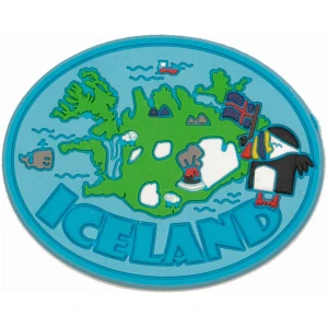 Magnet rubber Icelandic map puffin
