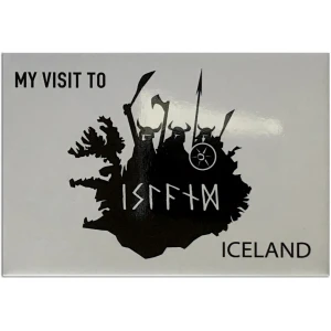 Magnet Icelandic map viking theme