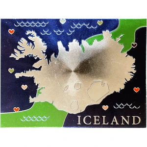 Magnet effect print Icelandic map